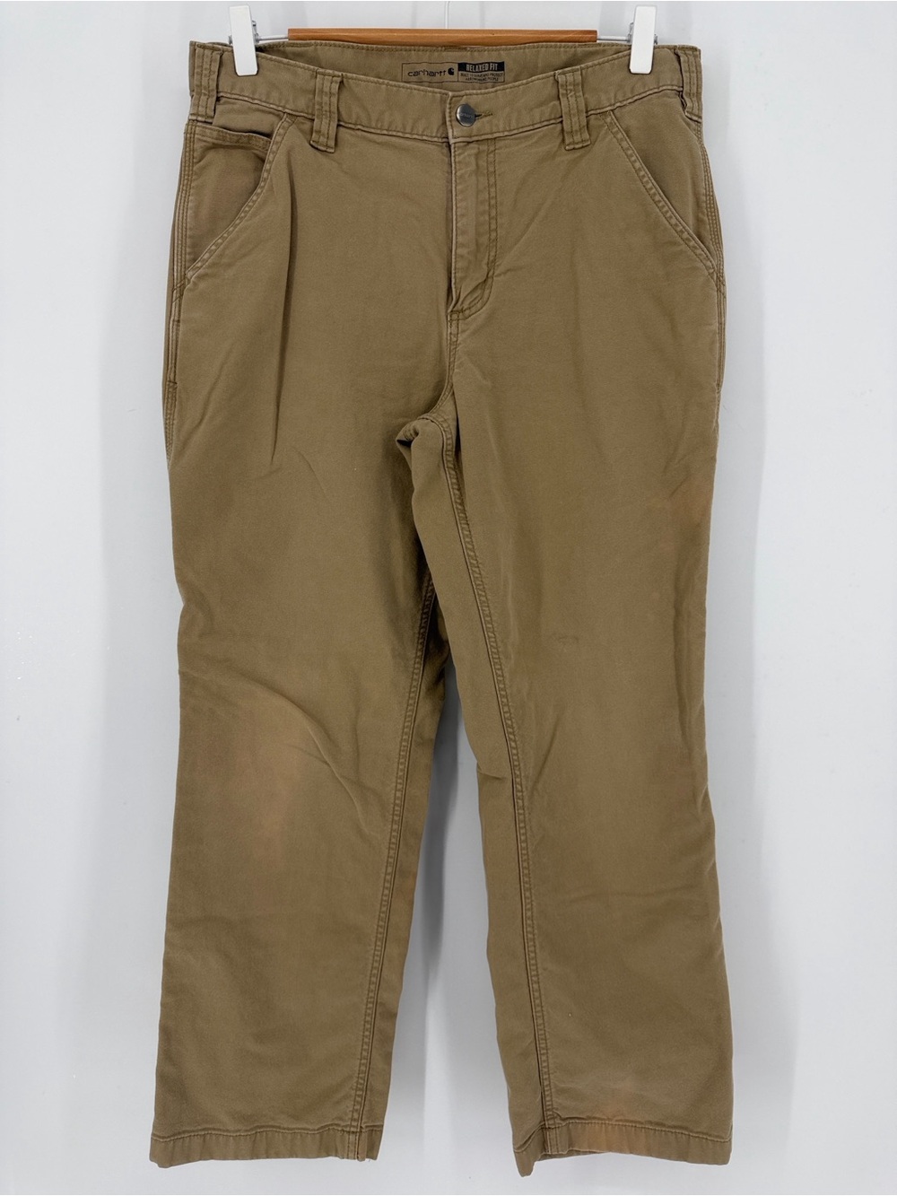 Carhartt Relaxed Fit Men’s 33x30 Tan Khaki Work Utility Pants